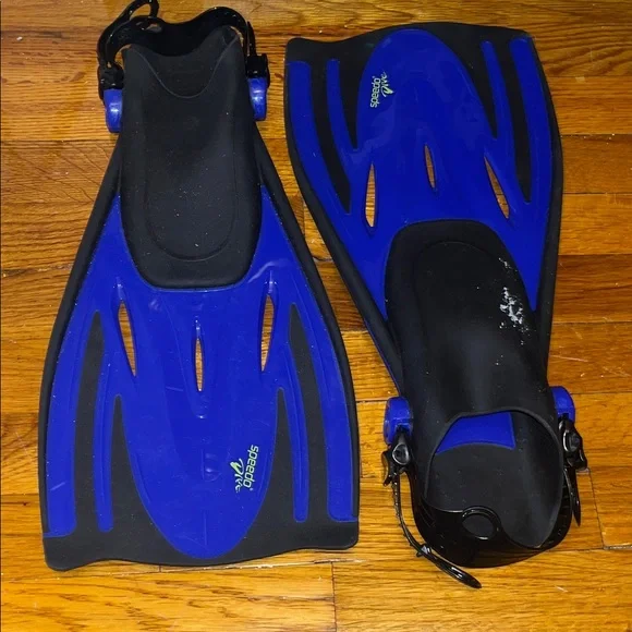 Speedo Dive Blue & Black Snorkel Set with Bag - NWOT - Picture 7 of 10